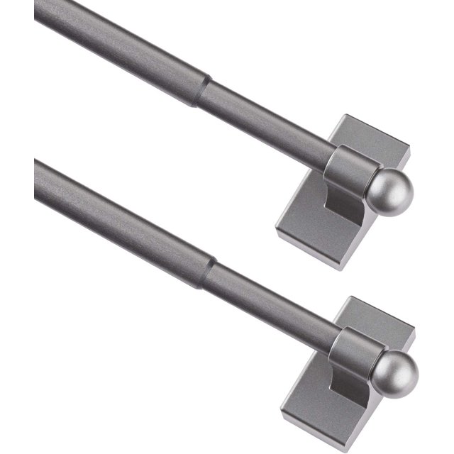 Adjustable Magnetic Curtain Rods for Mental Appliance Doors Windows to Champagne Window Rods Easy Installation Toilet Towel Bar MultiUseful (in Champagne )