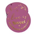 thumbnail image 1 of Inkdotpot 50 Pack Real Gold Foil Paper Tags Love Is Sweet Wedding Favor Hang Tags, 1 of 1