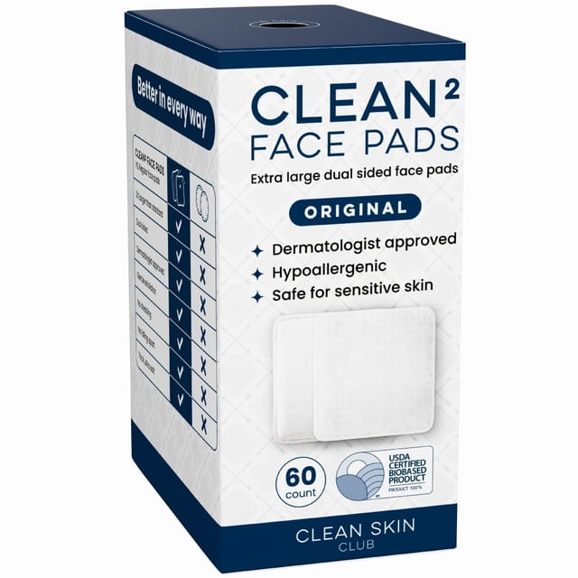 Clean Skin Club Clean² Pads 2.0 Disposable Cotton Face Pads