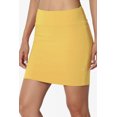 thumbnail image 4 of Jupe Tube Double Couche Taille Haute en Coton Extensible Basique pour Femmes, 4 of 7