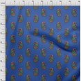 thumbnail image 3 of oneOone Viscose Jersey Fabric Paisley Block Printed Craft Fabric BTY 60 Inch Wide, 3 of 5