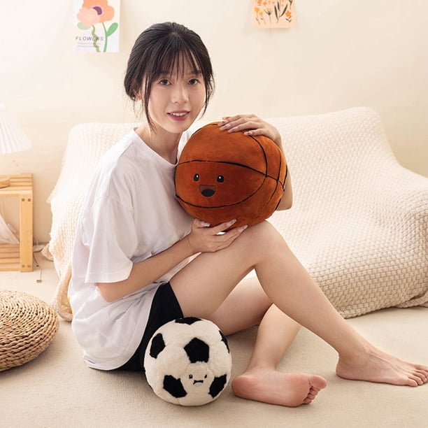 Herfair Coussin de Basket-Ball 3D Offcourt 25 cm - Coussin de Basket-Ball Doux en Peluche - Décoration de Chambre - Cadeaux de Basket-Ball pour garçons et Filles (Orange Herfair Coussin de Basket-Ball 3D Offcourt 25 cm - Coussin de Basket-Ball Doux en Peluche - Décoration de Chambre - Cadeaux de Basket-Ball pour garçons et Filles (Orange