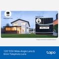 thumbnail image 3 of TP-Link Caméra de Sécurité Tapo C246D 2K Double Objectif Panoramique/inclinaison IP65, 3 of 9