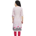 thumbnail image 2 of Bimba Kurti en Georgette Mousse Rose pour Femme Tenue d'Été Tunique Imprimée Kurta-30, 2 of 9