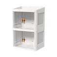 thumbnail image 2 of TopLLC Home Decor, Room Decor, Wall Decor Foldable Double Door Flat Cover White Drawer Storage Box Multilayer Stationery Rack Household Cosmetics Care Products Storage Storage Boxes, 2 of 6