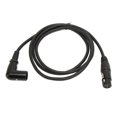 thumbnail image 3 of XLR Right Angle Male To Female Cable, Silver Plated 3 Pin XLR Cord Flexible Lossless HiFi Sound 4.9ft  For Studio, 3 of 8