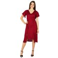 thumbnail image 2 of Bimba Womens Asymmetrical Shift Dress Mid-Calf Summer Rayon Day Dresses, 2 of 6