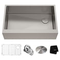 thumbnail image 1 of KHF410-33 STANDART PRO 1BWL FARMH APR DK SINK SS, 1 of 5