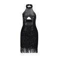 thumbnail image 5 of Ketyyh-chn99 Robe d'Invitée de Mariage Robe de Cocktail Robe de Soirée Formelle Robe de Bal Robe Dames Élégante Ligne A Soirée Robes de Fête de Mariage Noir,P, 5 of 5