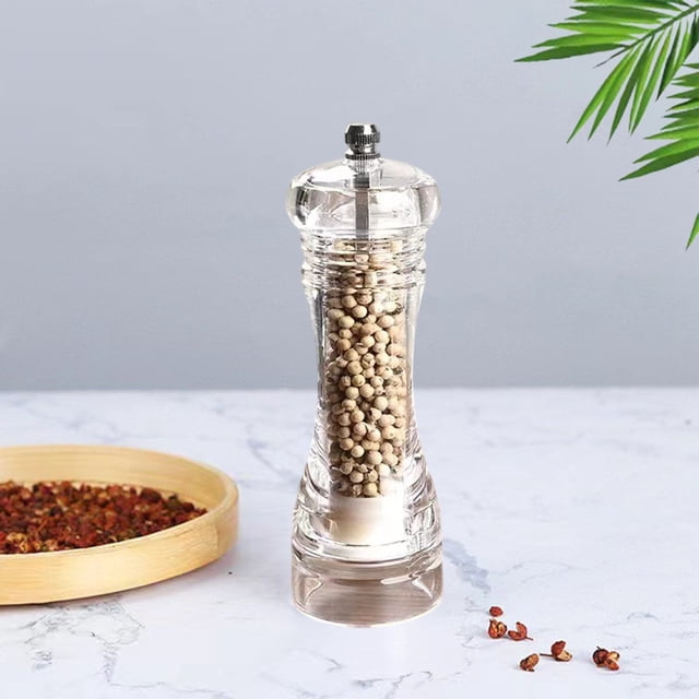 YYHQDS Transparent Manual Pepper Grinder, Customizable Ceramic Core Spice Grinder, Kitchen Seasoning Bottle with Adjustable Thickness Settings Clearance Sales Today Deals Prime