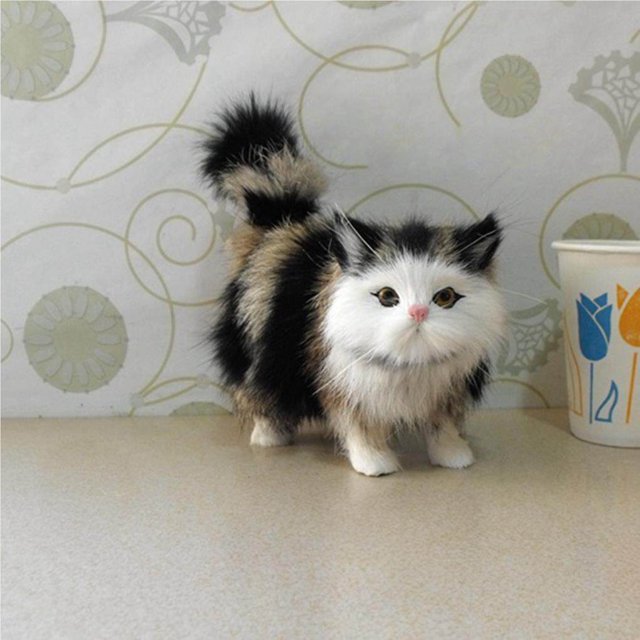 serony Fluffy Plush Cat Stuffed Animal Toy Creative Christmas Birthday Gift