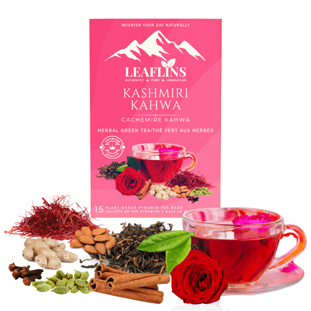 LEAFLINS KASHMIRI KAHWA GREEN TEA BAGS (PACK OF 2)