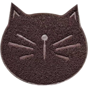 Tapis de Litière pour Chat en pc Tapis de Casier à Litière Tapis pour Litière Tapis de Nourriture pour Chat Tapis en Forme de Visage de Chat Tapis de Litière