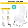 thumbnail image 4 of KFFKFF 50 PCS White Chair Covers Spandex Chair Cover for Wedding Party, 4 of 9
