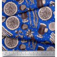 thumbnail image 3 of Soimoi Modal Satin Fabric Dot,Spices & Cups Fabric Prints By Yard 42 Inch Wide, 3 of 3