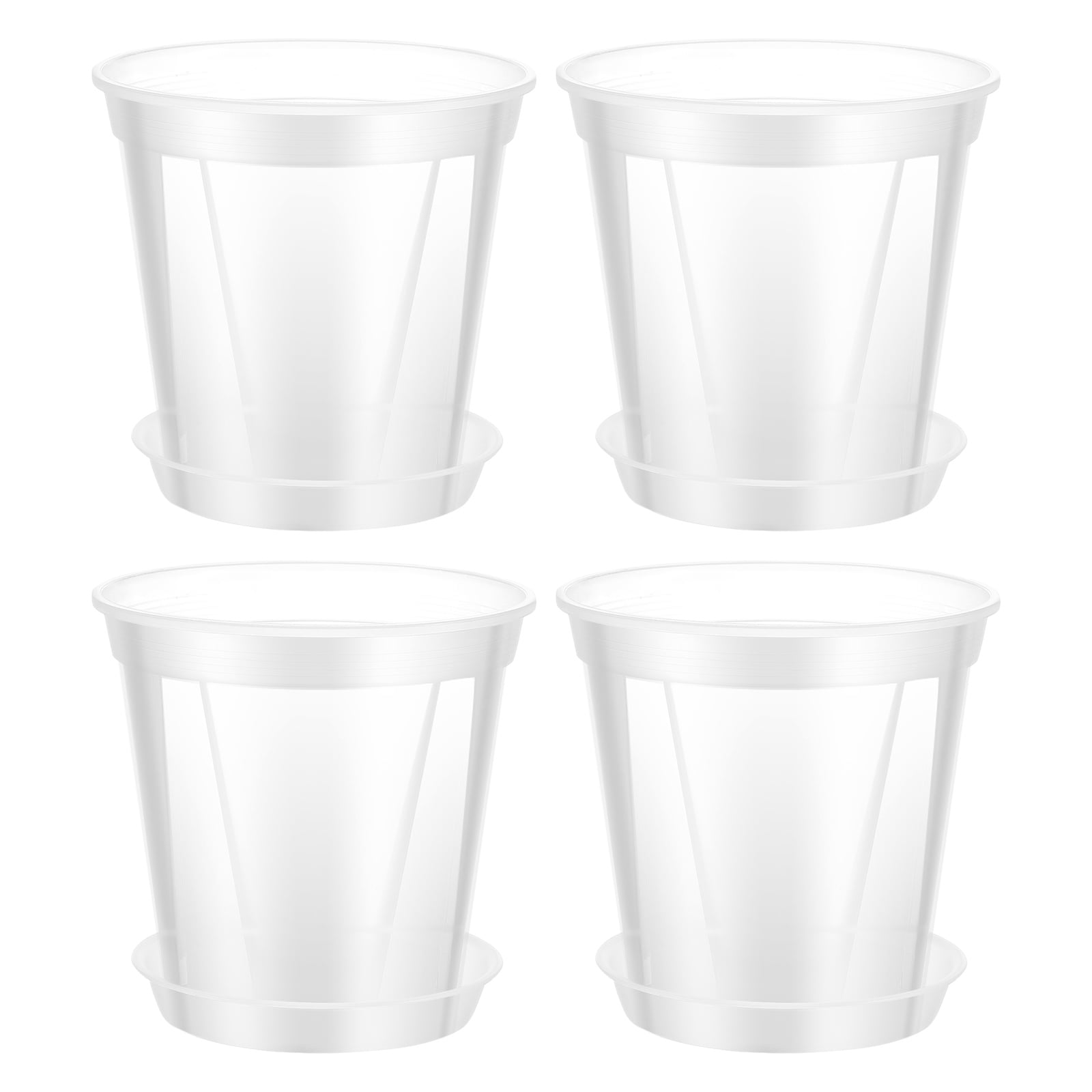 MLINS 4 Pcs Flower Pots Plastic Planters Garden Pots Strawberry Planter Planting Pots Home Decors 1 Gallon