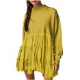 thumbnail image 2 of LSLJS Womens Oversized Sweatshirt Dress Long Sleeve Crewneck Pullover Tops Sweatshirts Mini Dress, Plus Size Dress, 2 of 8