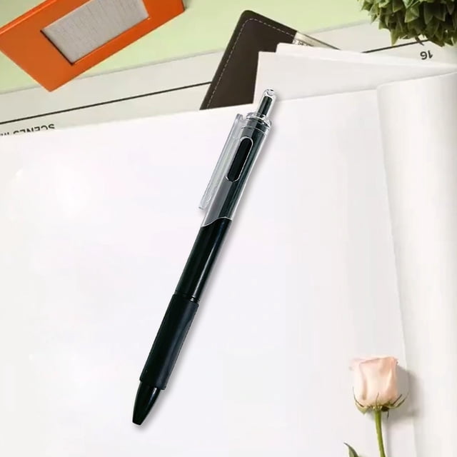 PEONAVET Plastic Ballpoint pen Candy Color Push-button Neutrals Pen High-value Quicks Drying Black Brush Pen for Problem Solving Pen Learning Stationery