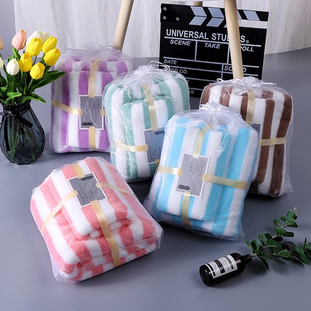 Vaidha Cotton 2 In 1 Bath Towel And Face Towel Soft-Bath Towels Set OF 2pc