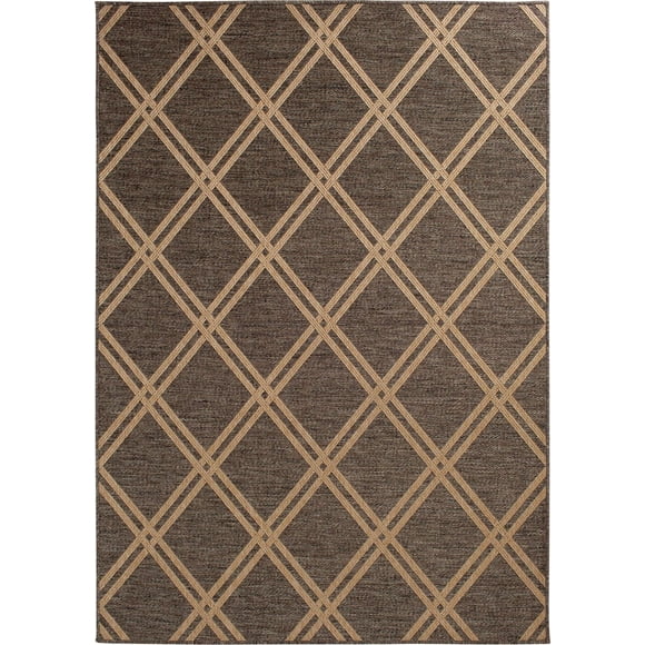 Smithleighs Brown and Cream Woven Area Rug