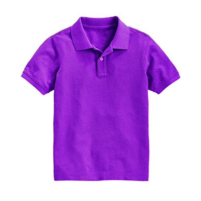 Peach Couture Polo Piqué Classique à Manches Courtes pour Garçons