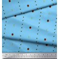 thumbnail image 1 of Soimoi Blue Moss Georgette Fabric Butidar Jamdani Print Sewing Fabric Yard 42 Inch Wide, 1 of 2