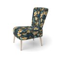thumbnail image 3 of Designart "Twilight Serenity In The Tropics I" Gold Tropical Upholstered Accent Chair - Tropical Arm Chair For Bedroom, 3 of 7