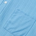 thumbnail image 4 of Styesk T Shirts for Man Fashion Loose Casual Ventilate Pockets Button Stand Collar Short Sleeve Top, 4 of 7