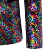 thumbnail image 3 of TIMIFIS Men's Sequin Blazer Fashion Button Lapel Suit Jacket Dinner Prom Performance Costumes Slim Blazer, 3 of 7
