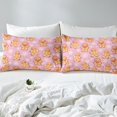 thumbnail image 4 of Christmas Gingerbread King Sheet Set,Cute Gingerbread Man Bed Sheets Set,Xmas Snowflake Flat Fitted Sheet Girls Christmas Gift Sheets,Pink Christmas Decoration, 4 of 6