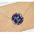 thumbnail image 3 of Darling Souvenir Round 45 Pcs Floral & Vines Border Blue Thank You Stickers Envelope Seal-1.6 Inches, 3 of 4
