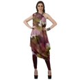 thumbnail image 1 of Moomaya Robe Kurti à une Épaule Imprimée pour Femme, Sans Manches, à Col Bénitier, Style Bohème, Tenue de Soirée de Designer, 1 of 7