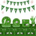 thumbnail image 2 of Footballs Party Supplies Green Football Ball Theme Paper Cup Plate Tableware, 2 of 7