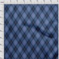 thumbnail image 4 of oneOone Velvet Medium Blue Fabric Check Sewing Material Print Fabric By The Yard 58 Inch Wide, 4 of 4