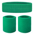 thumbnail image 1 of GOGO Sweatband Set Sports Athletic Exercise Headband Wristband Set Green, 1 of 8