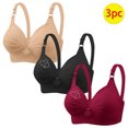 thumbnail image 2 of Yuyuzo 3PCS Bras for Women Push up Full Coverage Comfortable Plus Size Soft Seamless Wireless Bras, 2 of 7