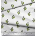 thumbnail image 3 of Soimoi Polyester Crepe Fabric Leaves & Lotus Block Print Sewing Fabric Yard 52 Inch Wide, 3 of 3