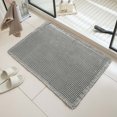 thumbnail image 1 of Waffle Bath Runner, Upgraded Waffle Runner Rug, Non Slip Washable Drying Boho Bathroom Bath Mat with Tassels for Hallway Shower Entry Farmhouse Home Decor, Double-Sided Use (Light Grey, 24*36in), 1 of 8