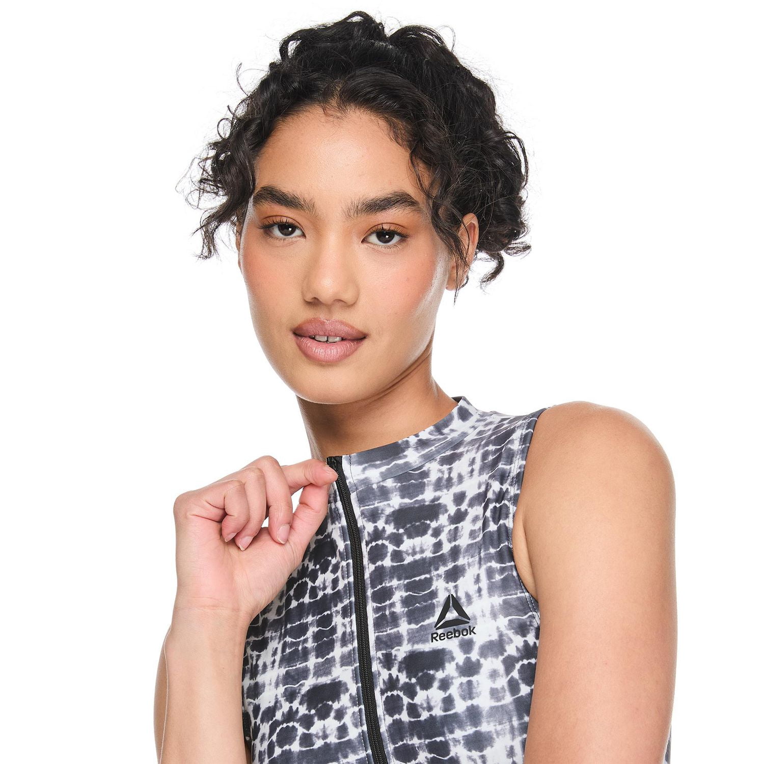 Maillot de bain 1 pièce à demi-zip Reebok pour femmes