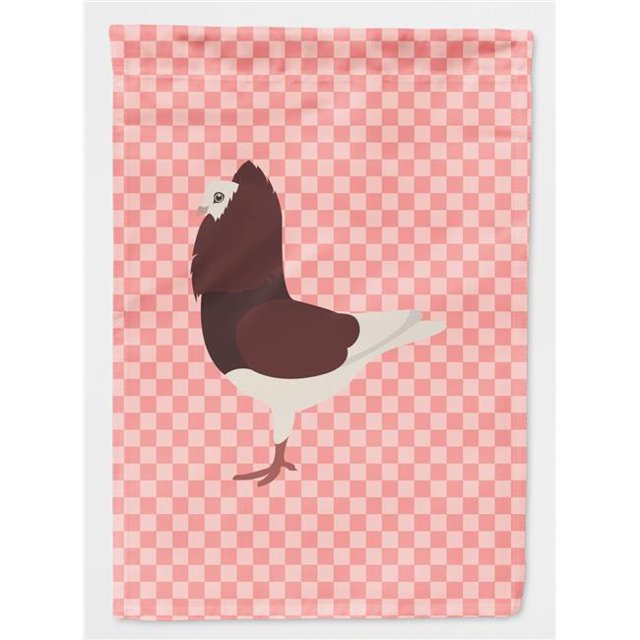 Carolines Treasures BB7948CHF Capuchin Red Pigeon Pink Check Canvas House Flag