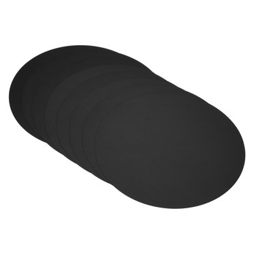 Unique Bargains 11.4-inch Round Cardboard Paper, 40 Pcs 200gsm Thick Blank Disc Circles Slices Black