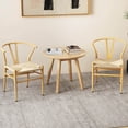 thumbnail image 2 of Costway Modern Dining Chair Set of 4 Weave Kitchen Armchairs with Y-Shaped Curved Backrest, 2 of 9