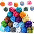 thumbnail image 2 of 6 Pieces 50 g Crochet Yarn Multi-Colored Acrylic Knitting Yarn Hand Knitting Yarn Weaving Yarn Crochet Thread (Sky Blue, Lake Blue, Colorful, Dark Purple, Light Yellow, Green)(E), 2 of 7