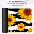 thumbnail image 3 of Extended Gaming Mouse Pad (31.5x11.8 in), Large Non-Slip Rubber Base Mousepad,Waterproof Keyboard Mouse Mat Desk Pad for Work, Game, Office, Home - Black and White Yellow Flower Sunflower, 3 of 5