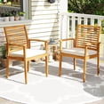 thumbnail image 1 of Costway Patio Dining Chairs Set of 2 with Removable Padded Cushion Slatted Backrest, 1 of 7