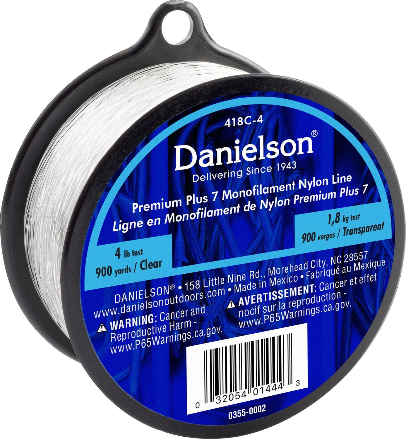 Danielson 418C-4 Pus Mono Ligne nylon transparente 4Lb