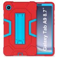 thumbnail image 1 of Étui Support pour Tablette pour Enfants Armor pour Samsung Galaxy Tab A9 Plus 11, Étui Support Antichute pour Samsung Galaxy Tab A9 8,7 Pouces 2023 Rouge Bleu A9 8,7 Pouces, 1 of 6
