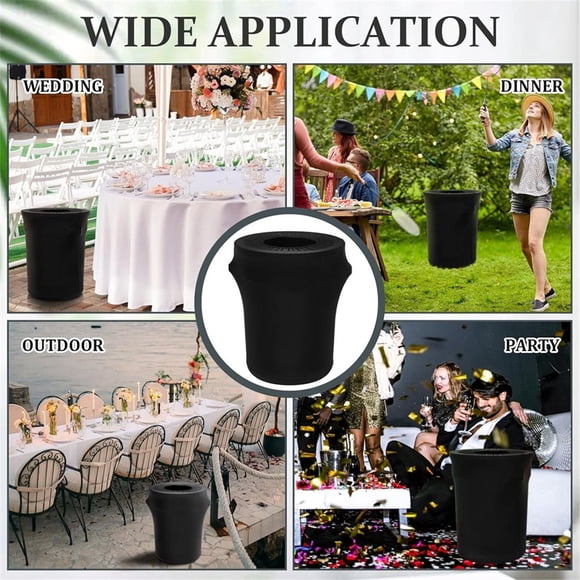 32 Gallon Stretch Trash Can Spandex Cover Outdoor Waste Garbage Can Spandex Covers for Indoor Kitchen Outdoor 4pcs