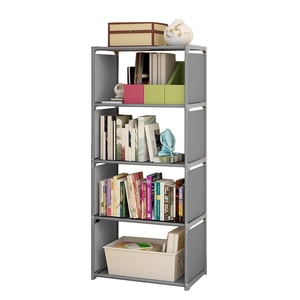 5-Tier Étagère du livre 4 Cube Storage Organizer Tall Bibliothèque Étagère Montée Porte-Bougie Vertical Storage rack