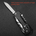 thumbnail image 4 of Stainless Steel 11-in-1 Multitool, Heavy Duty Folding Pocket Knife with Screwdrivers, Saw, Scissors and Bottle Opener, Black, 4 of 10